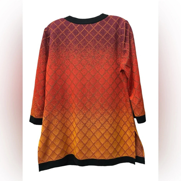 Misook Ombré Open Front Cardigan Jacket Hook Top Closure Size Small 3/4 Sleeves - Picture 2 of 5